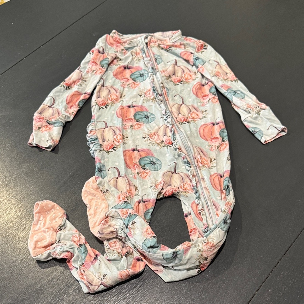 Posh Peanut Jackie Footie Ruffled Zippered One Piece - 2T